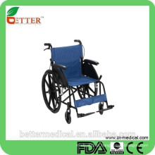 Descanso de braços fixo e apoio para pés Cadeiras de rodas manuais de melhor médico